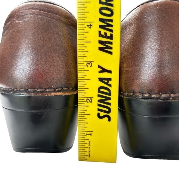 Dansko Sienna Brown Leather Mules Clogs Women's EU 40 US 9 Slip On Comfort Shoe - Picture 7 of 9